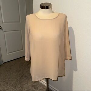IMAN Cream Sheer Women's Blouse